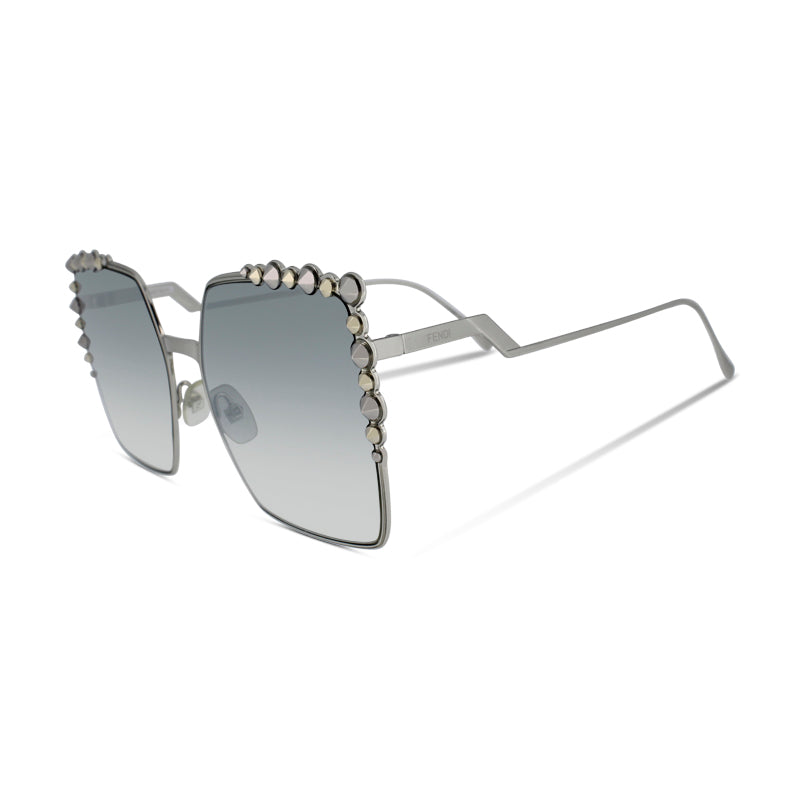 Fendi Silver Oval Oversized Sunglasses FF0259/S 010IC *Ex Display*