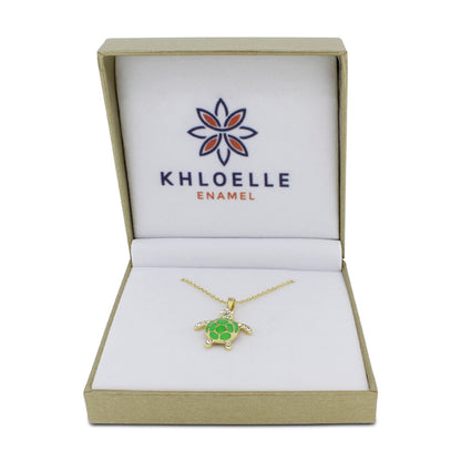 Khloelle Green Turtle Necklace LC0070805