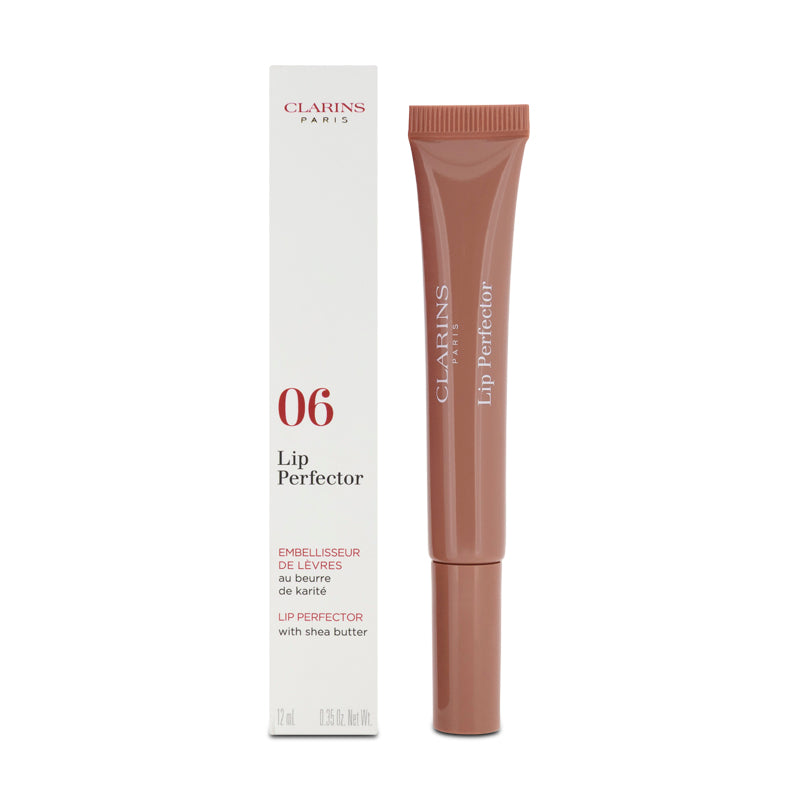 Clarins Brown Lip Perfector Balm & Highlighter 06 Rosewood Shimmer