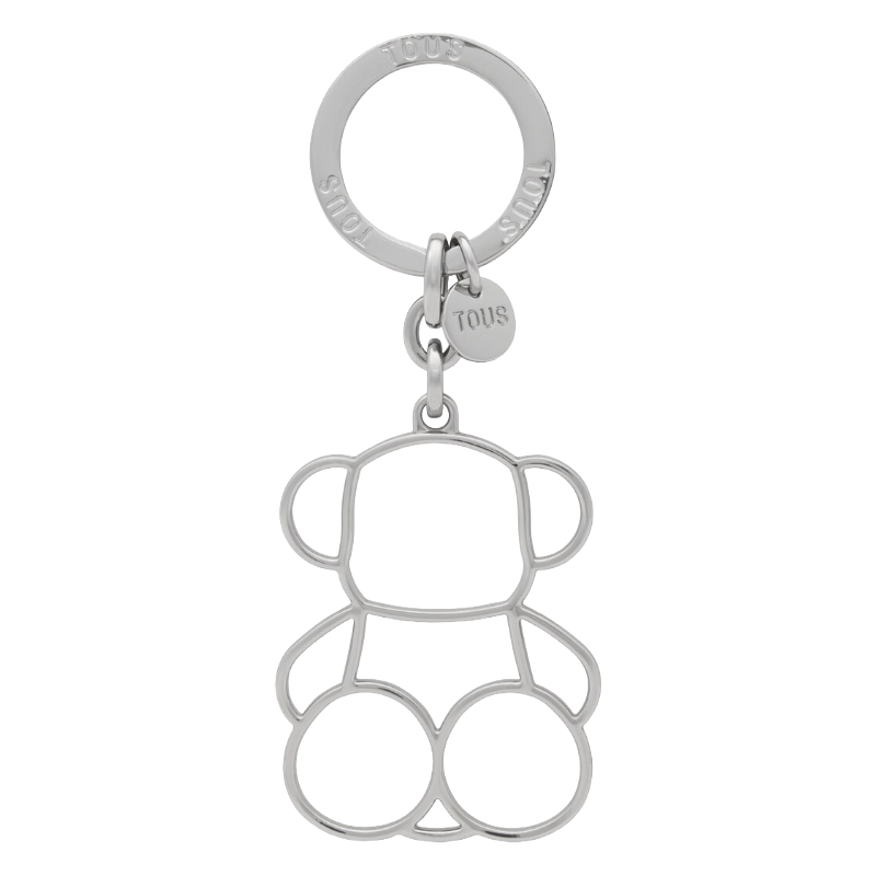 Tous Silver Bold Bear Silhouette Keychain