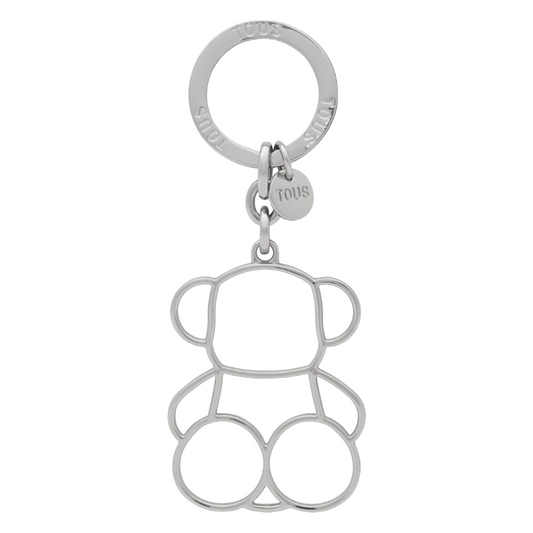 Tous Silver Bold Bear Silhouette Keychain