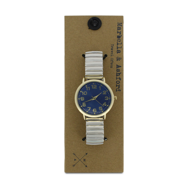 Marbella & Ashford Silver and Gold Men’s Watch Blue Face TW16008D