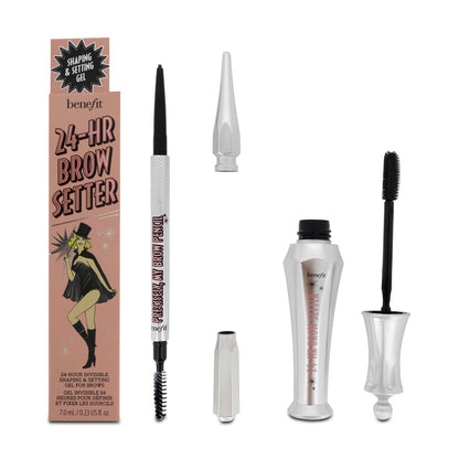 Benefit Eyebrow Set Precisely My Brow Pencil & 24 HR Brow Setter 4 Warm Deep Brown