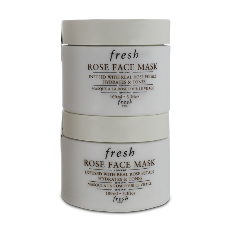 Fresh Rose Face Mask Hydrating Duo 2 x 100ml (Clearance)