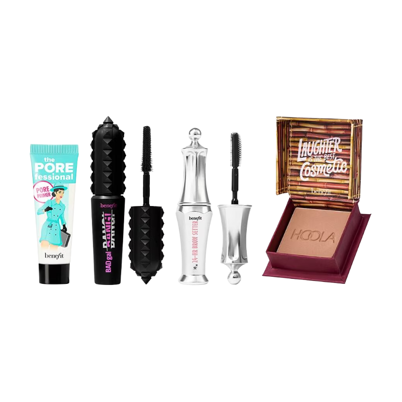 Benefit A-List Mini Beauty 4 Piece Set - Hoola Badgal Porefessional Brow Setter
