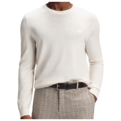 Hugo Boss Botto Men's Long Sleeve Jumper Open Off White