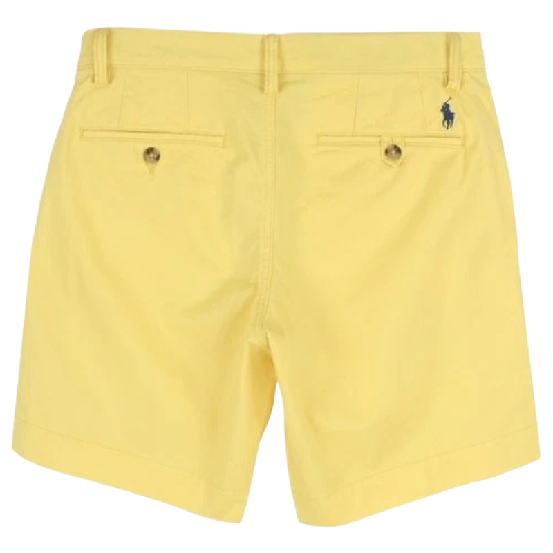 Ralph Lauren Yellow Cotton Men's Chino Shorts Stretch Straight Fit