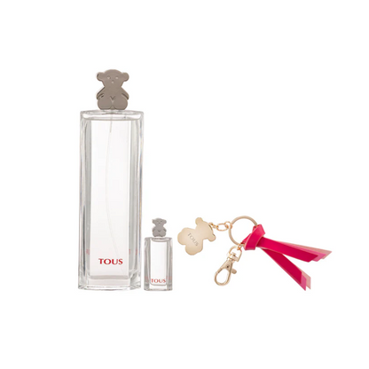 Tous 90ml Eau De Toilette & 4.5ml Mini EDT + Key Ring Gift Set