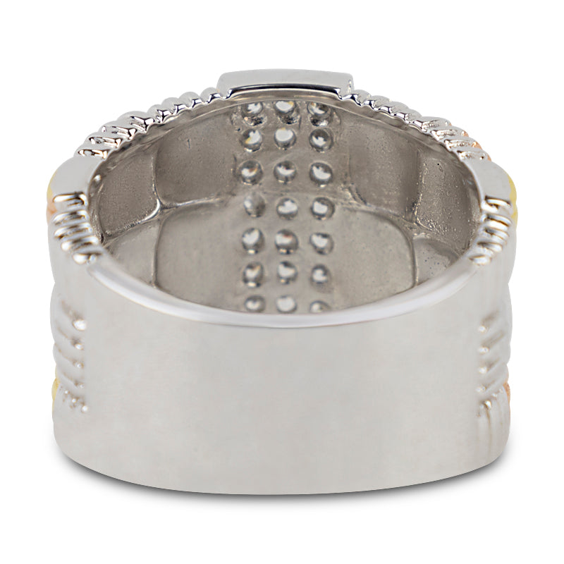 Olivia Tritone Weave Band Ring 20-6780 - Size 7