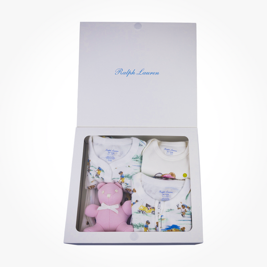 Ralph Lauren Baby Clothes Set Polo Bear Cotton 5-Piece 