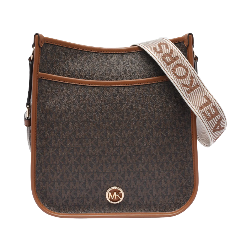 Michael Kors Luisa Large Leather Messenger Bag Brown 