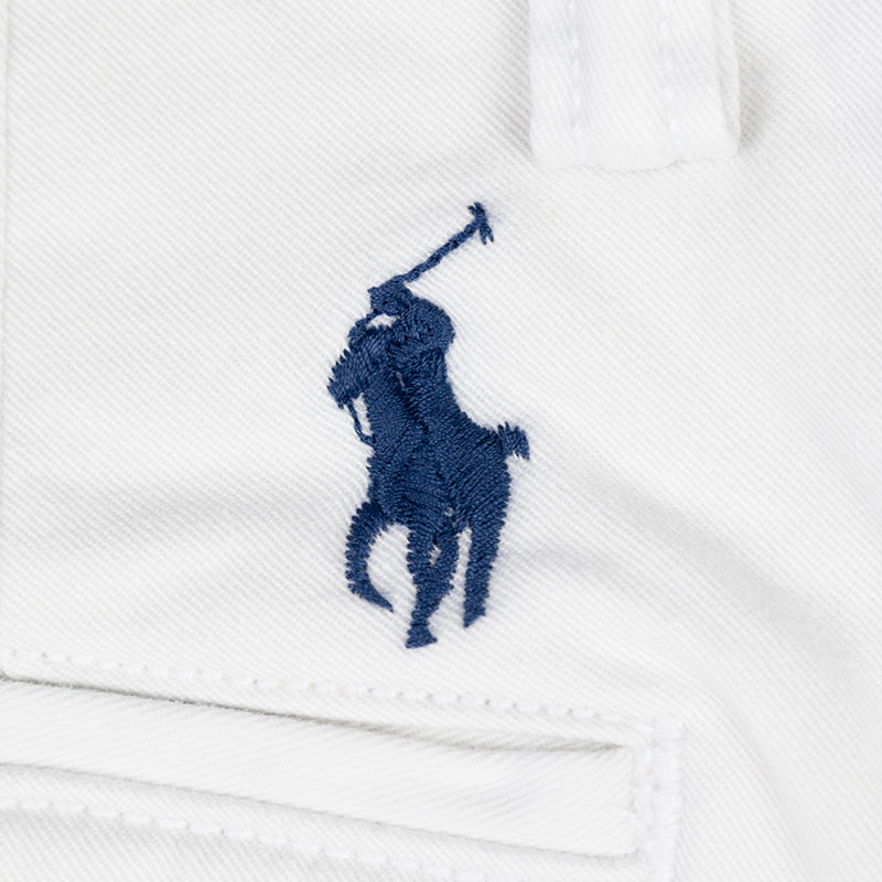 Ralph Lauren Polo Stretch Slim Fit Washed Chino Trousers White