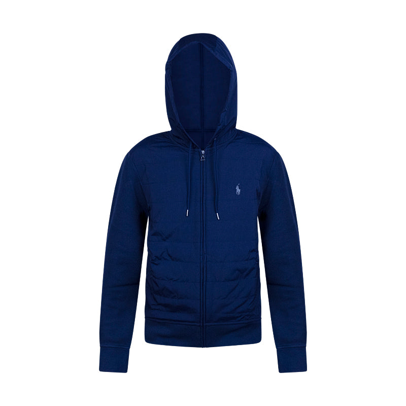 Ralph Lauren Polo Mens Hybrid Full-Zip Hoodie Aviator Navy