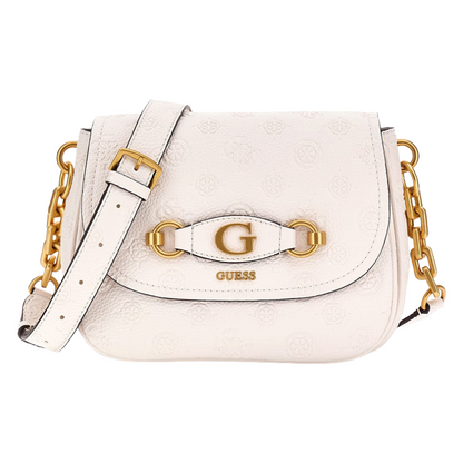 Guess Izzy Peony Stone White Logo Crossbody Bag