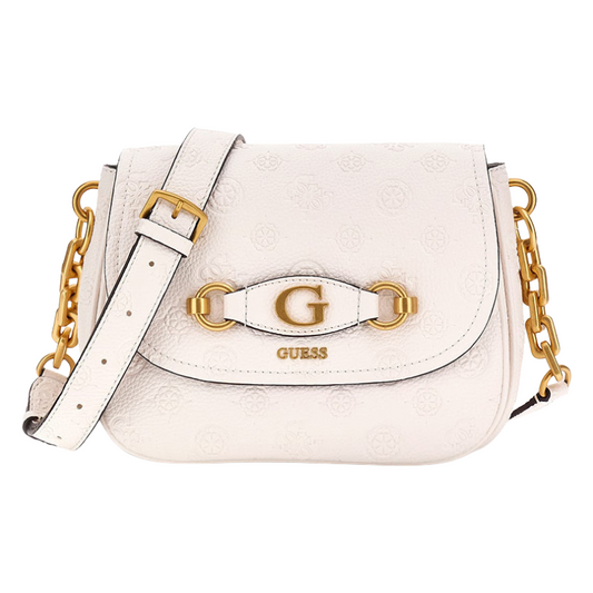 Guess Izzy Peony Stone White Logo Crossbody Bag
