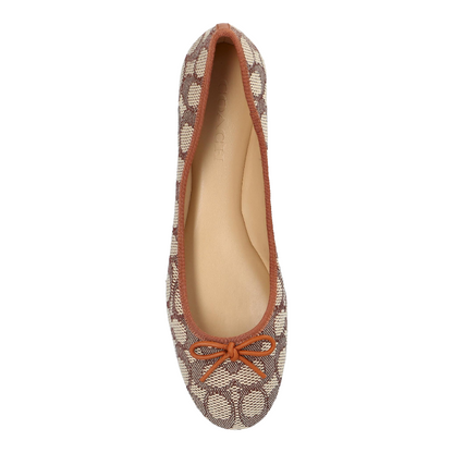 Coach Abigail Mini Sig Shoes Ballet Flat - Cocoa Amber
