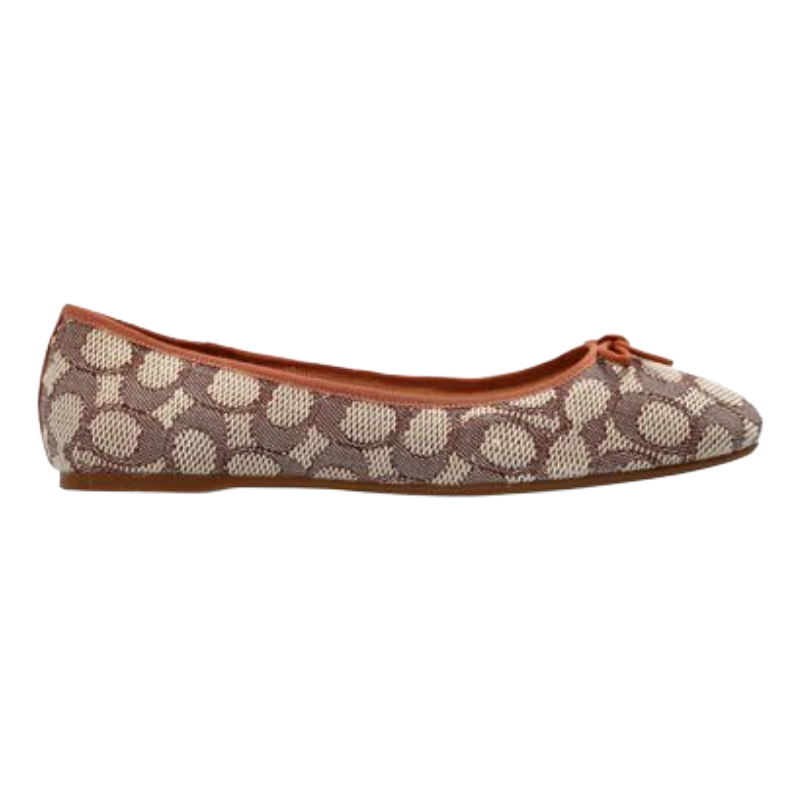 Coach Abigail Mini Sig Shoes Ballet Flat - Cocoa Amber