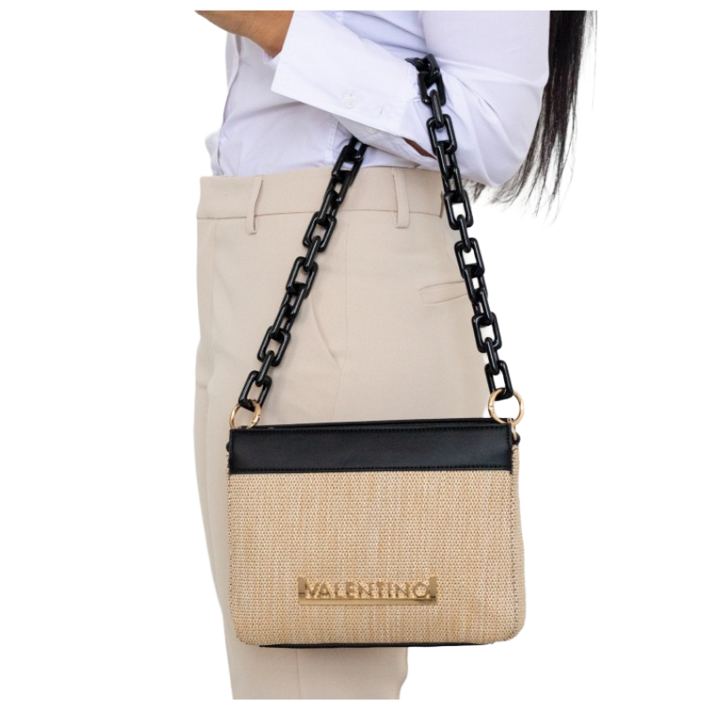 Mario Valentino Womens Crossbody Bag Copacabana Naturale / Black VBS7UG04S