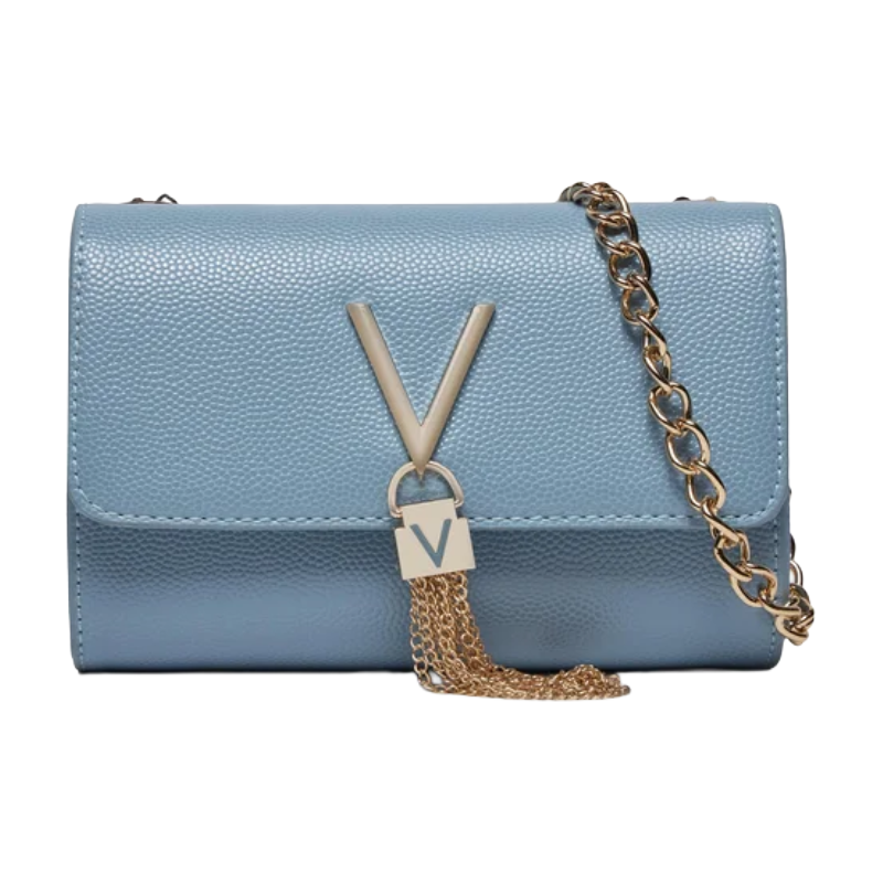 Mario Valentino Womens Handbag Divina Light Blue VBS1R403G