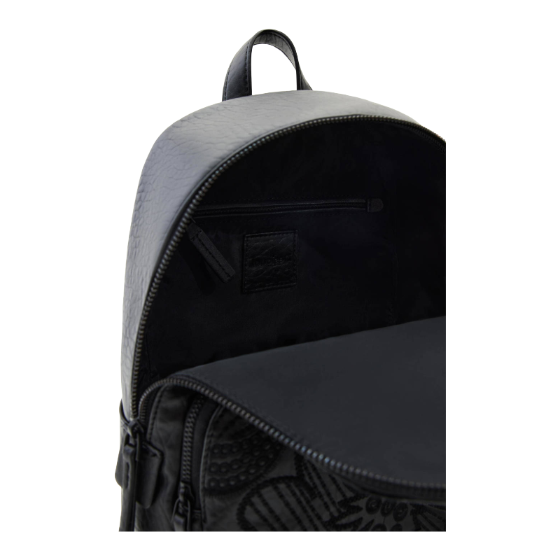 Desigual Women's Leather Black Backpack Bag