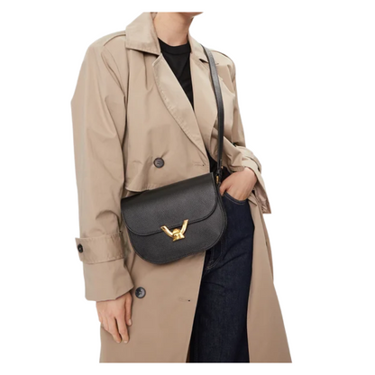 Coccinelle Women's Handbag Dew Black Leather Shoulder Bag