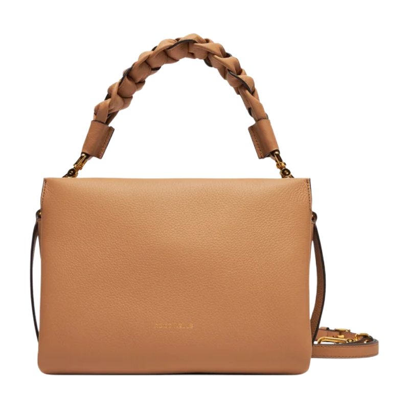Coccinelle Womens Boheme Braided Handle Leather Brown Bag E1M50580101
