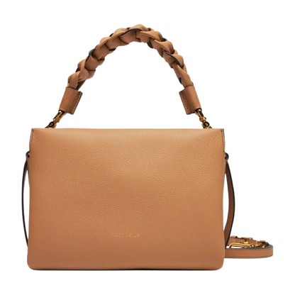 Coccinelle Womens Boheme Braided Handle Leather Brown Bag E1M50580101