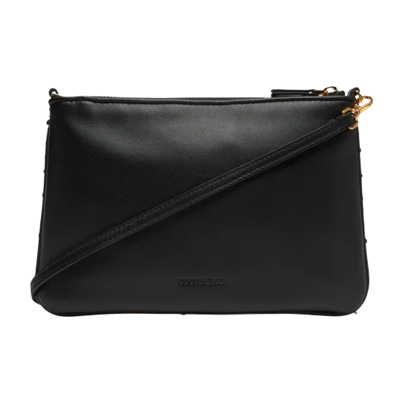 Coccinelle Womens Best Crossbody Paillettes Bag Golden Black E5SME55F501