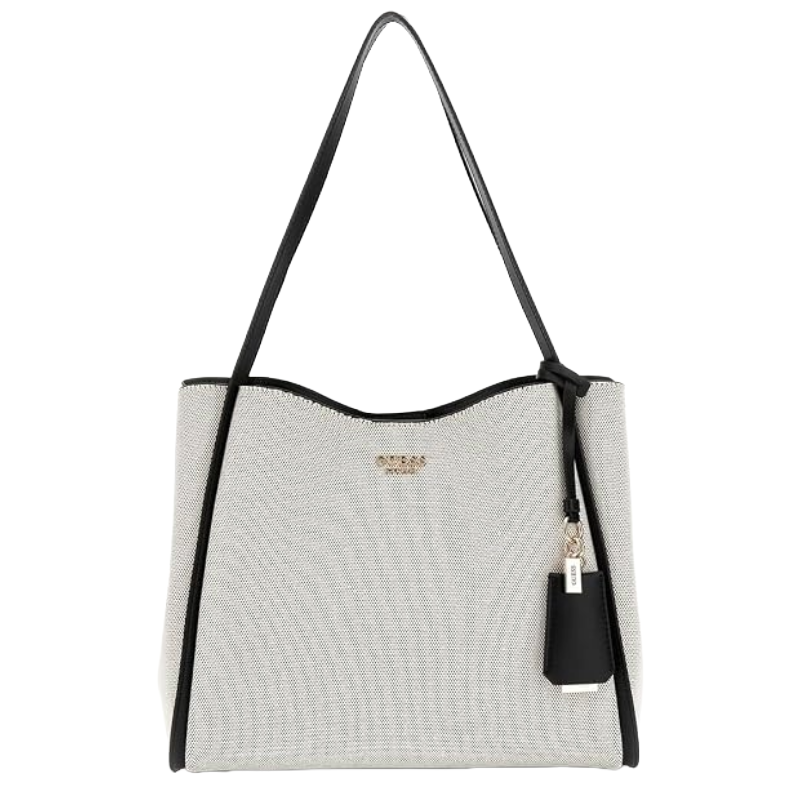 Guess Nicolette Girlfriend Satchel Bag Natural/Black
