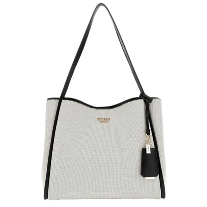Guess Nicolette Girlfriend Satchel Bag Natural/Black