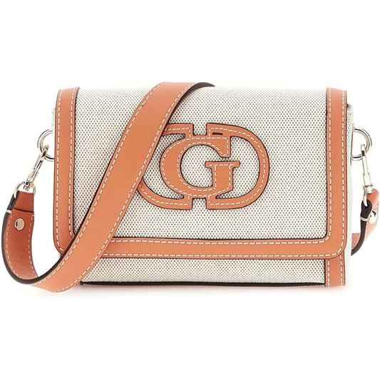 Guess Sebina Flap Shoulder Bag Orange/Natural