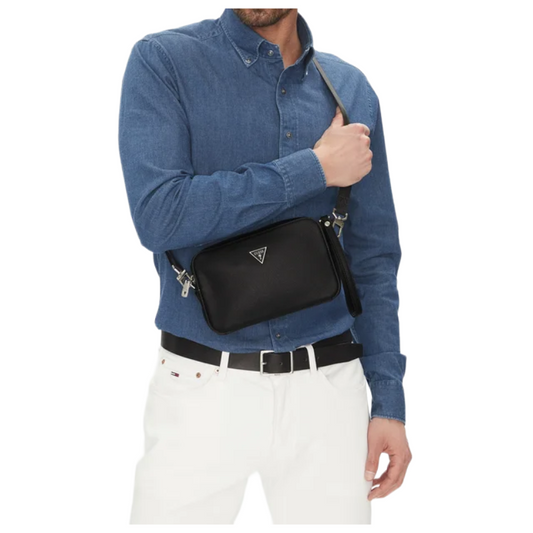 Guess Men's Black Shoulder Crossbody Bag