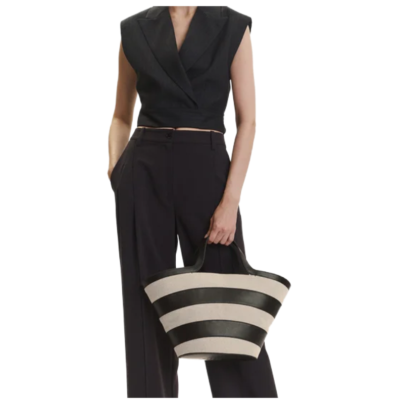 Furla Vortice Leather Tote Bag Black