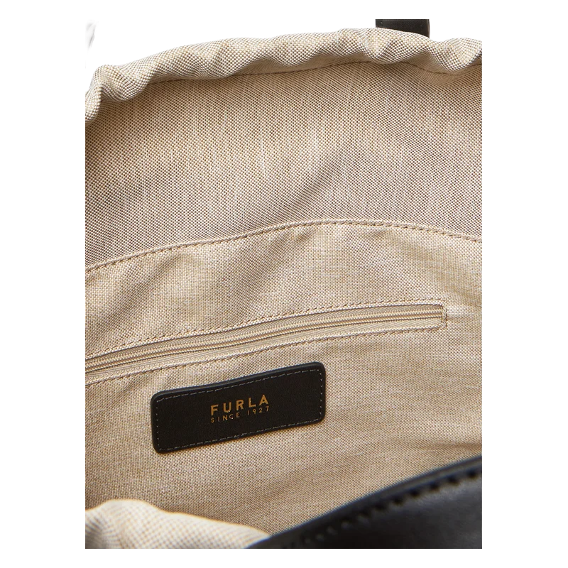 Furla Vortice Leather Tote Bag Black