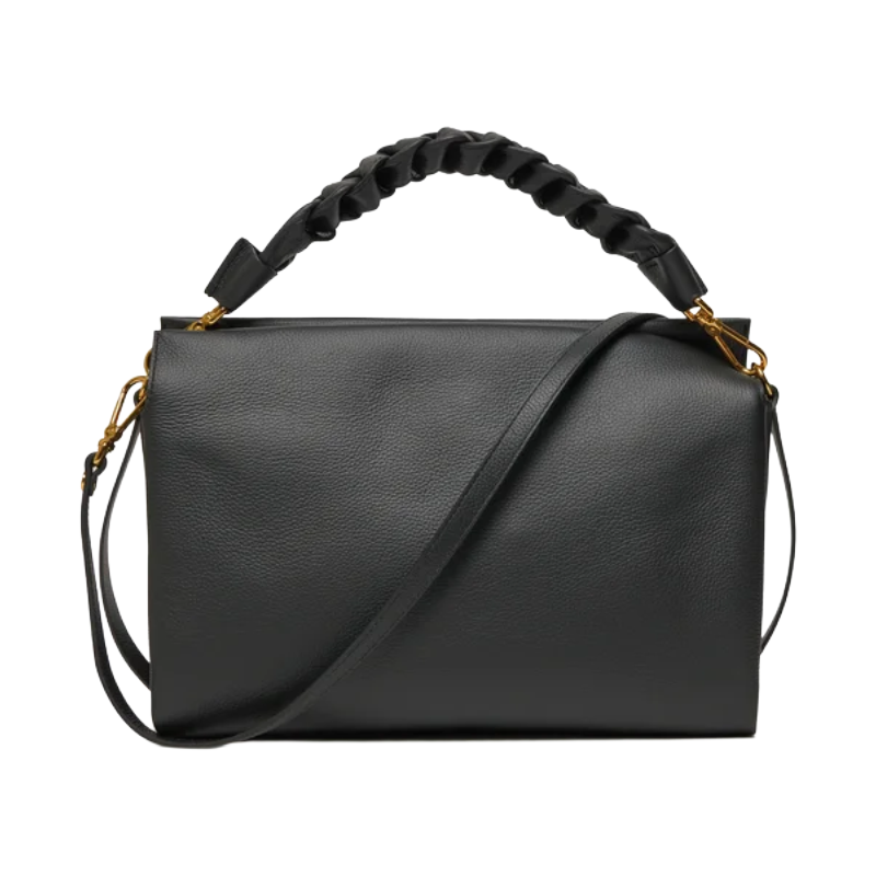 Coccinelle Womens Boheme Grana Double Grained Leather Bag Black E1M50190201
