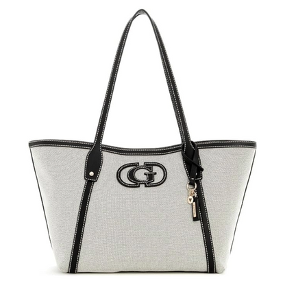 Guess Womens Sebina Shopper Tote Bag Natural/Black AG952423