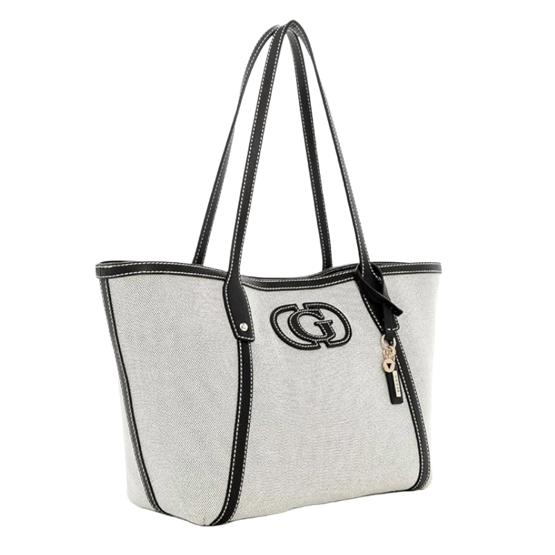 Guess Womens Sebina Shopper Tote Bag Natural/Black AG952423