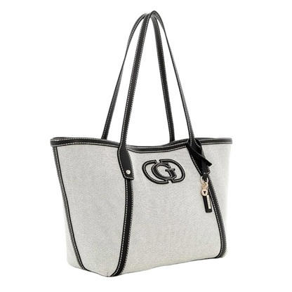 Guess Womens Sebina Shopper Tote Bag Natural/Black AG952423