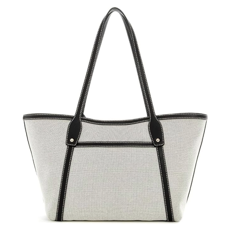Guess Womens Sebina Shopper Tote Bag Natural/Black AG952423