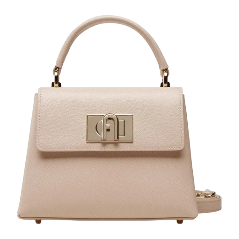 Furla 1927 Mini Top Handle Leather Handbag Ballerina (Soft Pink)