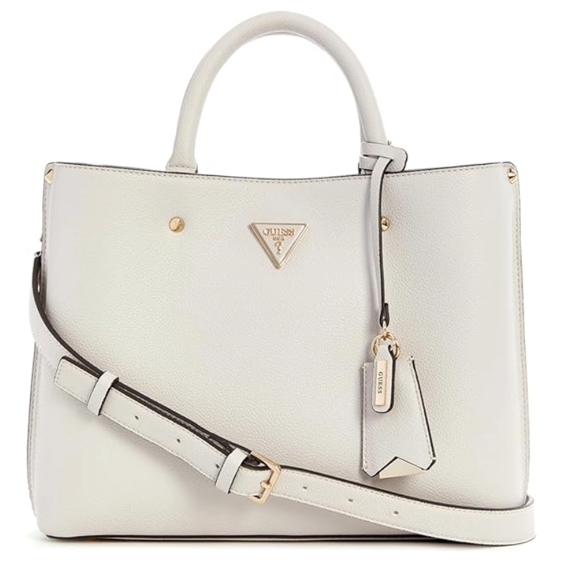 Guess Meridian Girlfriend Satchel Bag Ivory