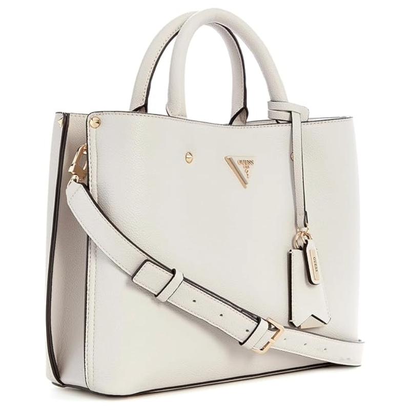 Guess Meridian Girlfriend Satchel Bag Ivory