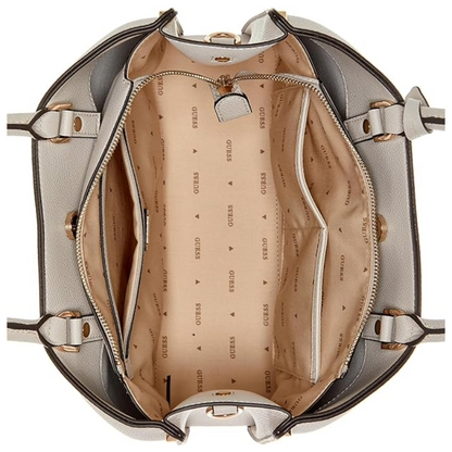 Guess Meridian Girlfriend Satchel Bag Ivory