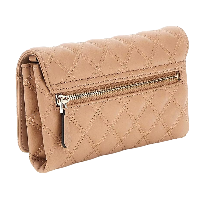 Guess Giully II Mini Crossbody Flap Organiser Bag Beige