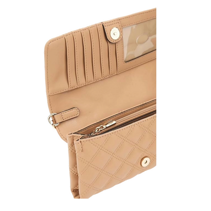 Guess Giully II Mini Crossbody Flap Organiser Bag Beige