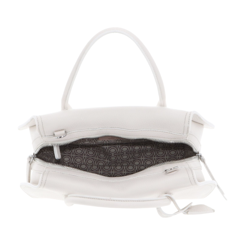 Coccinelle Womens Lord Leather Bag Blanco White E1RBF180101
