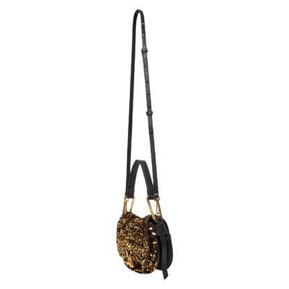 Coccinelle Womens Magie Paillettes Handbag Golden/Black E1S4Q580101