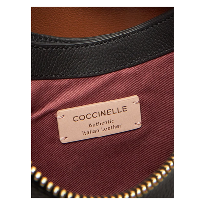 Coccinelle Womens Boheme Grana Double Leather Handbag Black E1M50130201