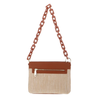 Mario Valentino Womens Crossbody Bag Copacabana Naturale / Cuoio