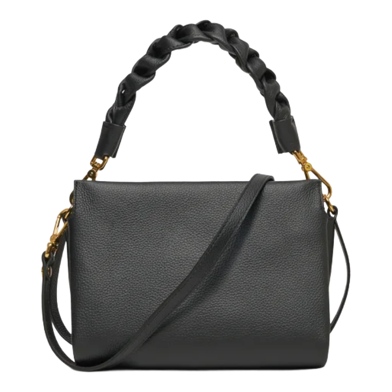 Coccinelle Women's Handbag Boheme Gran Double Noir 100% Cowhide